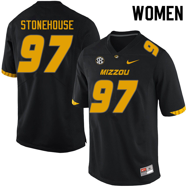 Women #97 Jack Stonehouse Missouri Tigers College Football Jerseys Sale-Black